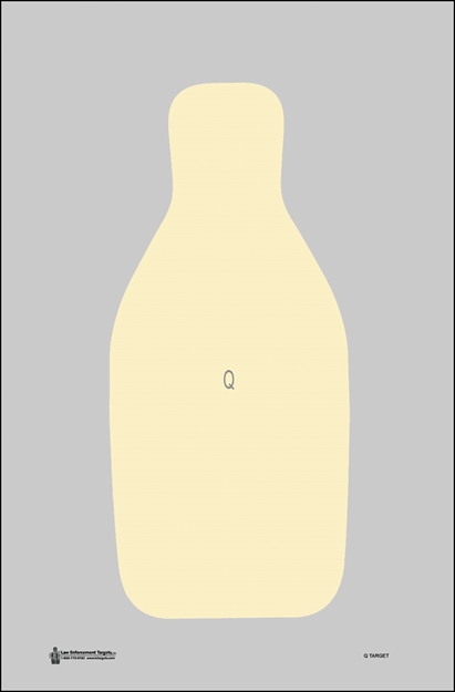 Picture of Action Target Qt100 Qualification Standard Center Mass Heavy Paper Hanging 22.50" X 34.50" Gray/White 100 Per Box Q-T 793936705094