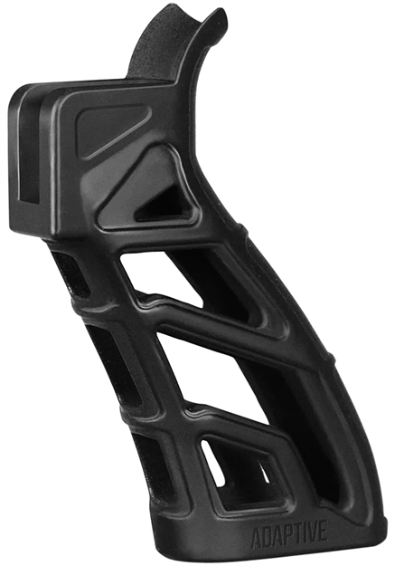 Picture of Adaptive Tactical At01900 Lightweight Tactical Grip (Ltg)  Skeletonized Black Polymer, 25 Degree Grip Angle, Fits AR Platform AT-01900