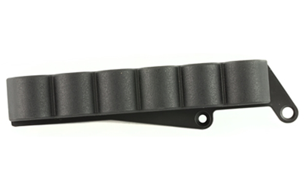 Picture of Adaptive Tactical At06000r Receiver Mounted Shell Carrier  6Rd Non-Glare Black Synthetic Rubber Fits Remington 870/1100/1187 12 Gauge AT-06000-R 682146911343