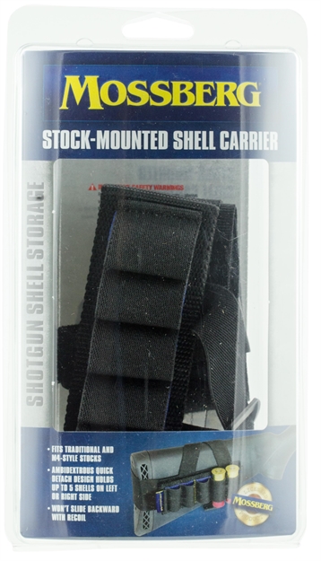 Picture of Adaptive Tactical Msbrg007blk Mossberg Rear Stock Shell Carrier Black Nylon