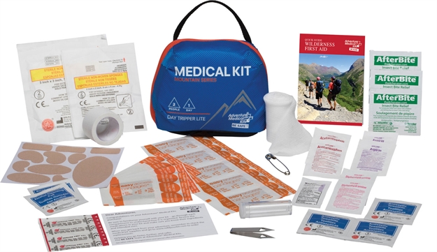 Picture of  Adventure Medical Kits 01001000 Mountain Day Tripper Lite Medical Kit Treats Injuries/Illnesses Water Resistant Blue