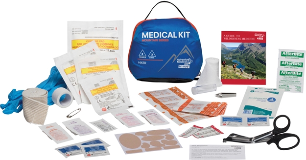 Picture of  Adventure Medical Kits 01001001 Mountain Hiker Medical Kit Treats Injuries/Illnesses Water Resistant Blue 707708010019