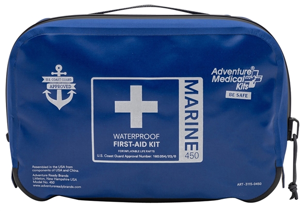 Picture of Adventure Medical Kits 01150450 Marine 450 Treats Injuries/Illnesses Dust Proof Waterproof Blue 0115-0450