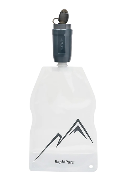 Picture of Rapidpure 01600111 Purifier + Multi-Use System Black/Clear Plastic, 17" X 4.9" X 2.4", Includes Universal Pod Adapter 0160-0111 707708201110