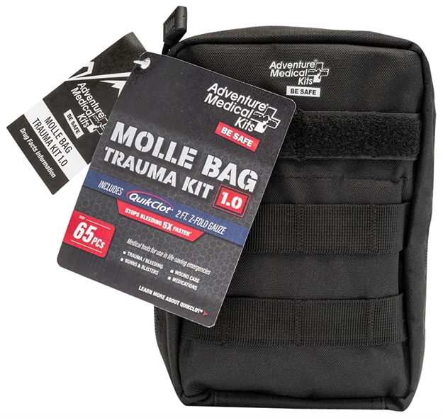 Picture of Adventure Medical Kits 20640299 Molle Bag Trauma Kit 1.0 Treats Injuries/Illnesses Black 2064-0299 707708002991