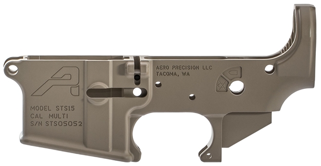 Picture of Aero Precision Apar501201c Short Throw Safety Stripped Lower Receiver Ar-15 Magpul Fde Cerakote