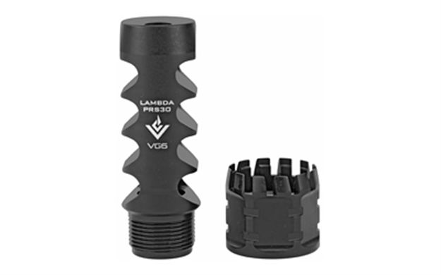 Picture of  Vg6 Precision Apvg100029ar1 Lambda  Black Nitride 17-4 Stainless Steel With 5/8"-24 Tpi & 2.95" Oal For Multi-Caliber M5 Platform (30 Cal-300 Win Mag Compatible)