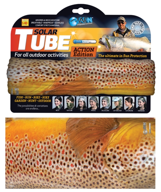 Picture of Afn Solar Tube,Brown Trout, Cool Max Upf 40,Breathable,Windproof,Seamless,Stretch, Adult,One Size Fits All