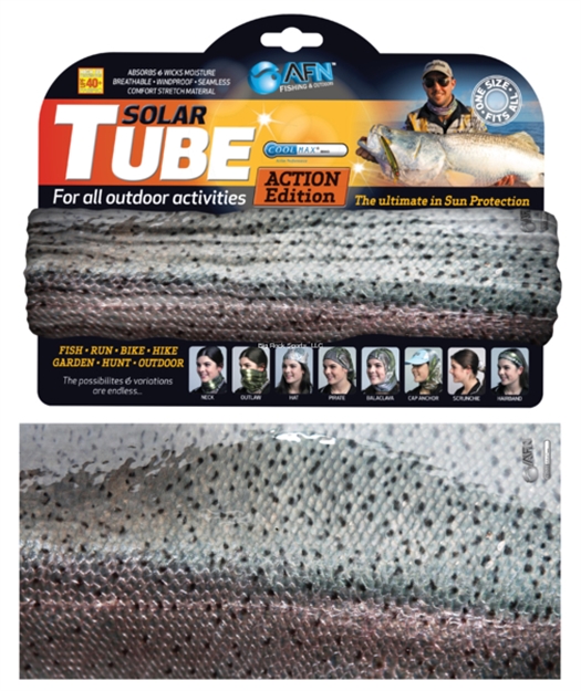 Picture of Afn Solar Tube,Rainbow Trout, Cool Max Upf 40,Breathable,Windproof,Seamless,Stretch, Adult,One Size Fits All
