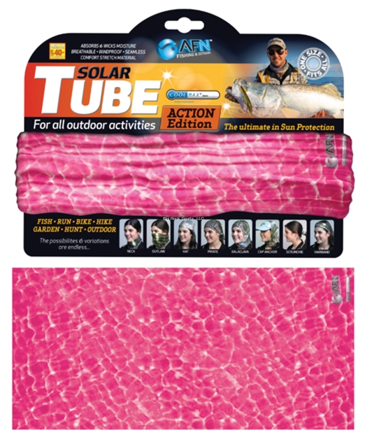 Picture of Afn Solar Tube,Water Pink, Cool Max Upf 40,Breathable,Windproof,Seamless,Stretch, Adult,One Size Fits All