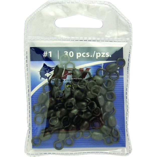 Picture of Afw Brass Crane Swivels, Size #1, 150 LB (68 Kg) Test, Black, 30 PC