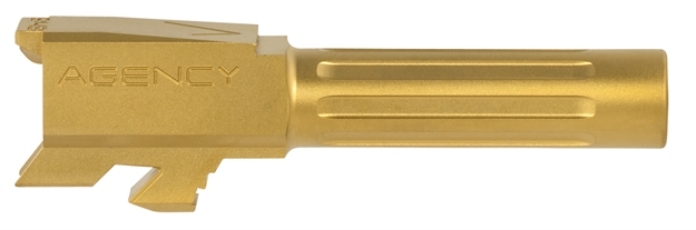 Picture of Agency Arms  Mid Line  9Mm Luger 3.39" Titanium Gold Nitride Finished 416R Stainless Steel Material With Fluting For Glock 43 Gen1-4