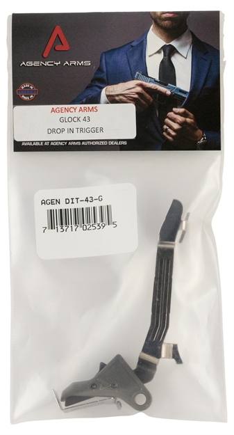 Picture of Agency Arms Dit-43-G Drop-In Trigger Glock 43 Compatible 9Mm Aluminum Gray 3.5Lbs