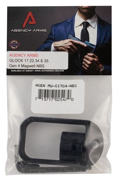 Picture of Agency Arms Mw-G17g4-Nbs Magwell Compatible With Glock 17 Gen4  6061-T6 Aluminum Black Hardcoat Anodized