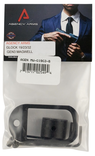 Picture of Agency Arms Mw-G19g3-B Magwell Compatible With Glock 19 Gen3  6061-T6 Aluminum Black Hardcoat Anodized