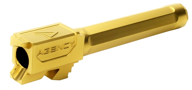 Picture of Agency Arms Plg17ftin Premier Line Compatible With Glock 17 9Mm 4.48" Titanium Nitride Fluted/Match Grade