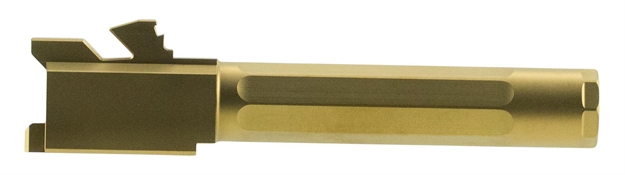 Picture of Agency Arms Plg19ftin Premier Line Compatible With Glock 19 9Mm 4.01" Titanium Nitride Fluted/Match Grade