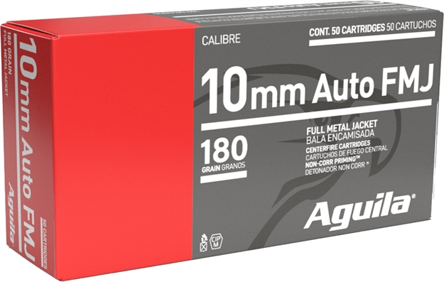 Picture of  Aguila 1E102110 Target & Range Handgun 10Mm Auto 180Gr Full Metal Jacket 50 Per Box/20 Case 640420012773