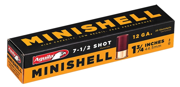 Picture of Aguila 1C128968 Minishell 12 Gauge 1.75" 5/8 OZ 7.5 Shot 20 Bx/ 25