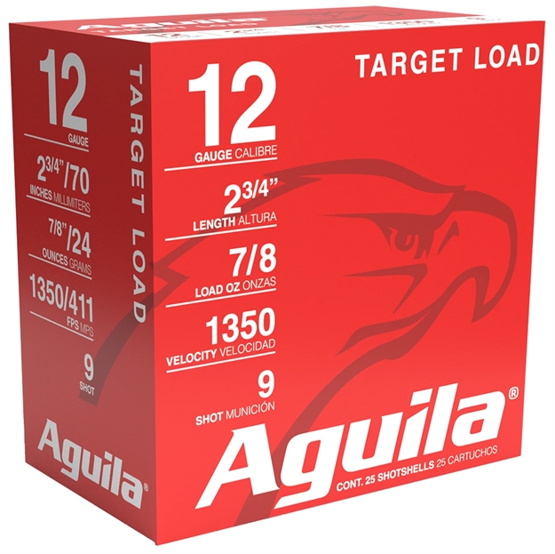 Picture of  Aguila 1Chb1254 Skeet Load High Velocity 12Gauge 2.75" 7/8Oz 9Shot 25 Per Box/10 Case 640420002323