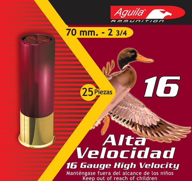 Picture of Aguila 1Chb1607 Hunting High Velocity 16 Gauge 2.75" 1-1/8 OZ 7.5 Shot 25 Bx/ 10