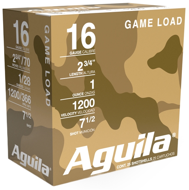 Picture of  Aguila 1Chb1617 Birdshot Standard Velocity 16 Gauge 2.75" 1 OZ 7.5 Shot 25 Per Box/ 10 Case 640420002644