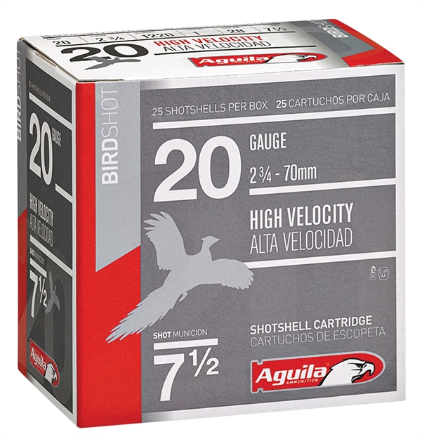 Picture of Aguila 1Chb2048 Field High Velocity 
20 Gauge 2.75" 1 OZ 8 Shot 25 Bx/ 10 CS