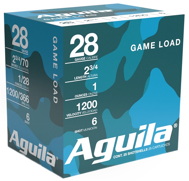 Picture of  Aguila 1Chb2836 Game Load  28Gauge 2.75" 1Oz 6Shot 25 Per Box/20 Case