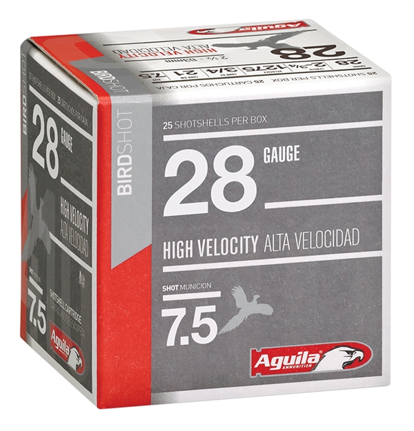 Picture of  Aguila 1Chb2873 Target Load Competition 28Gauge 2.75" 3/4Oz 7.5Shot 25 Per Box/20 Case