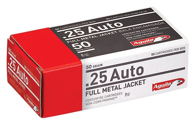 Picture of  Aguila 1E252110   25Acp 50Gr Full Metal Jacket 50 Per Box/20 Case 640420003016