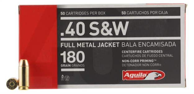 Picture of  Aguila 1E402110   40S&W 180Gr Full Metal Jacket 50 Per Box/20 Case