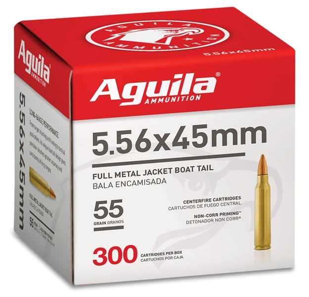 Picture of Aguila 1E556126 Target & Range Rifle 5.56X45mm Nato 55 Gr, Full Metal Jacket Boat-Tail (Fmjbt), 300 Per Box/ 4 CS 1E556125 640420012131