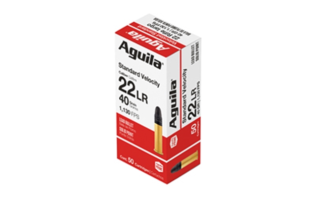 Picture of Aguila 1B220332 Standard Velocity  22Lr 40Gr Lead Solid Point 50 Per Box/40 Case 1B222332 640420001050
