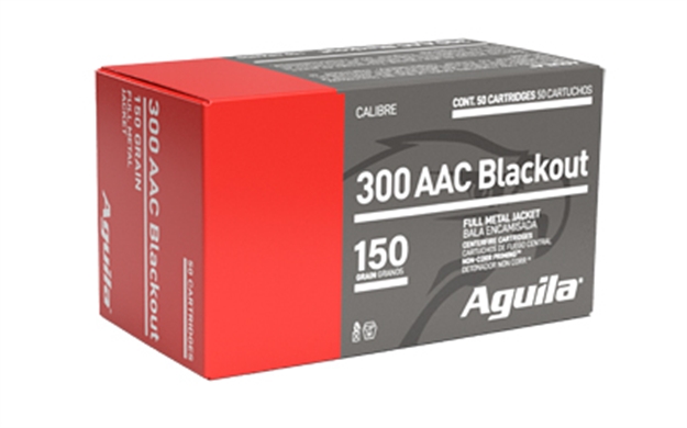 Picture of  Aguila 1E300110   300Blackout 150Gr Full Metal Jacket Boat Tail 50 Per Box/20 Case 640420003313