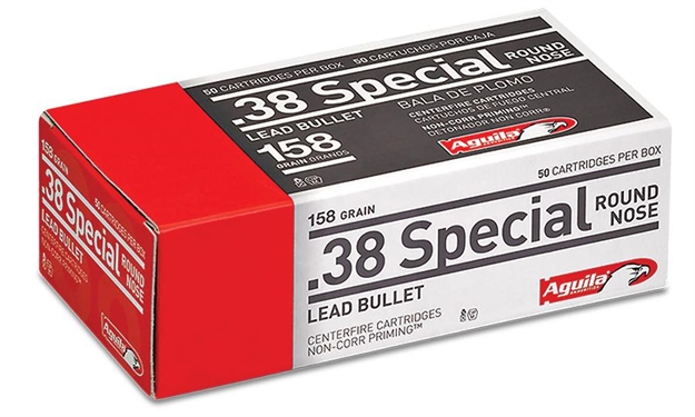 Picture of Aguila 38 Special 158 GR Lead Round Nose 50 Bx/ 20 CS