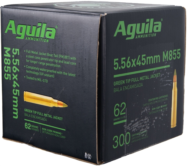 Picture of Aguila 5.56 Rem 62 GR Fmj BT Bulk Pack GT 300Bx 1E556125