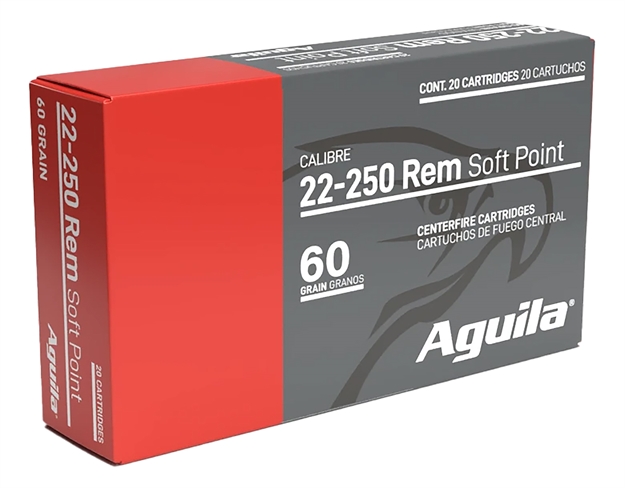 Picture of  Aguila 8338Ag   22-250Rem 60Gr Interlock Boat Tail Soft Point 20 Per Box/10 Case