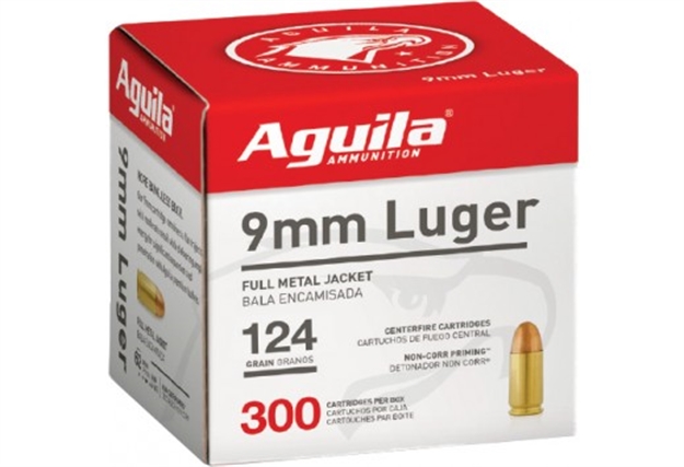 Picture of Aguila 9Mm Luger 124Gr Fmj-Rn 300Rd 4Bx/Cs 1E092108 640420012698