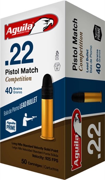 Picture of Aguila Ammo .22Lr Case Lot Pstl Match 40Gr Ldrn 1000Rd CS