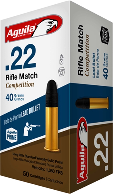 Picture of Aguila Ammo .22Lr Case Lot Rfl Match 40Gr Ldrn 1000Rd Cas