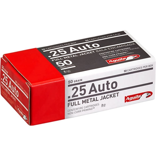 Picture of  Aguila 1E252110   25Acp 50Gr Full Metal Jacket 50 Per Box/20 Case