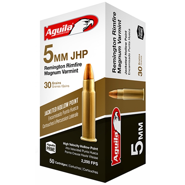 Picture of Aguila Ammo 5Mm Remington Magnum 30Gr. Jhp 50-Pack