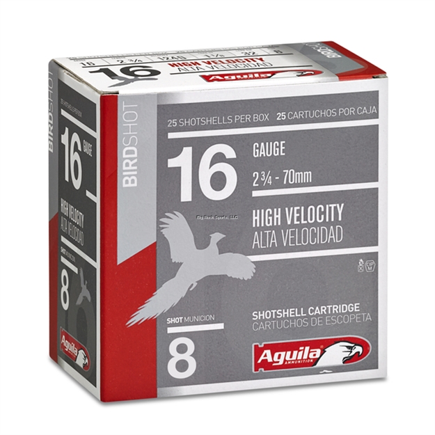 Picture of Aguila Field Shotshell 16 Ga, 2-3/4", 1-1/8 OZ Oz, #8, 1200 Fps, 25 Rnd Box