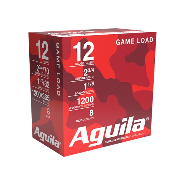 Picture of Aguila Game Loads 12Ga 2 3/4" 1 1/8Oz #8 1CHB1218 640420000271