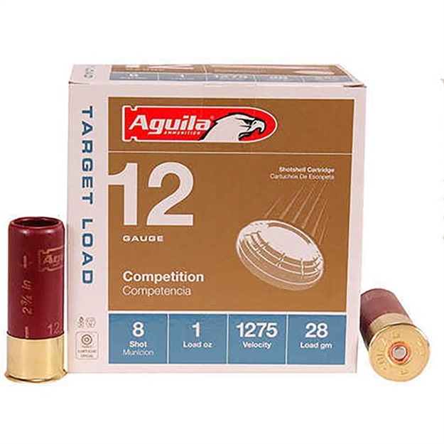 Picture of Aguila 1Chb1328 Target Load Competition 12Gauge 2.75" 1Oz 8Shot 25 Per Box/10 Case 1CHB12328