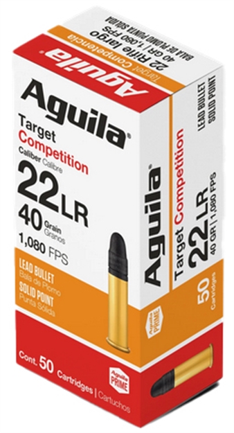 Picture of Aguila 1B220514 Competition  22Lr 40Gr Lead Solid Point 50 Per Box/20 Case 1B222514 640420001579