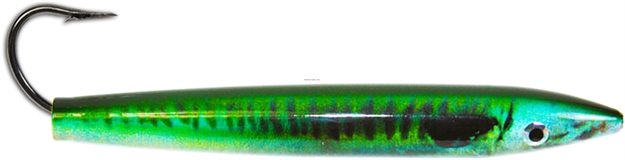 Picture of Ahi 6" Live Deception Cedar Plug - Green Mackerel 150Lb Fluorocarbon
