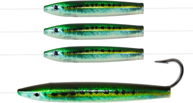 Picture of Ahi 6" Live Deception Daisy Chain Cedar Plug - Sardine 150Lb Fluorocarbon