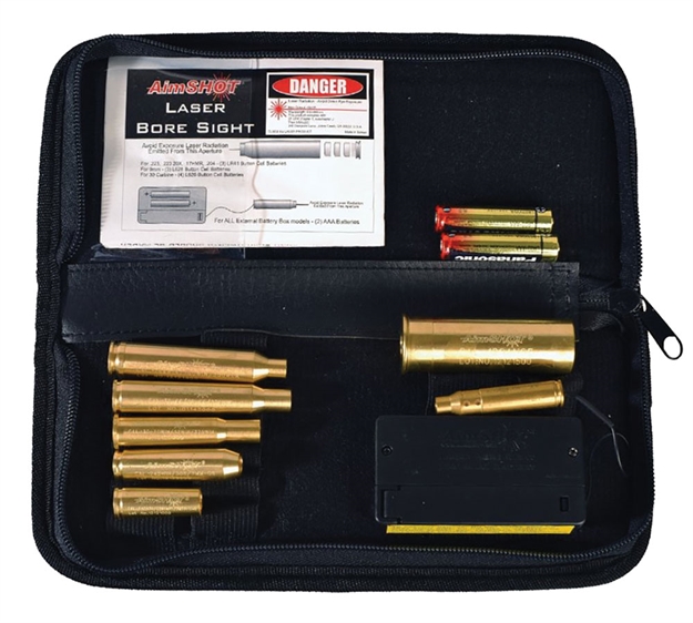 Picture of Aimshot Ktmaster KT Master Bore Sight Kit Multi-Caliber With 15 Studs & Green Laser KT-MASTER