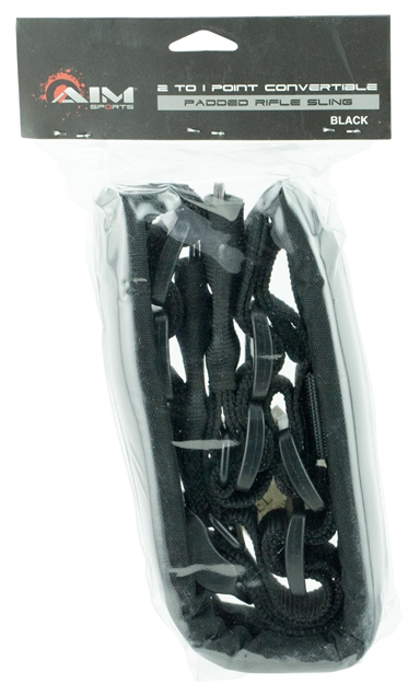 Picture of Aim Sports Aopso3 2-To-1 Point Convertible Made OF Black Nylon With 40"-60" Oal, 1.25" Width & Padded Design For Rifles AOPSO3B